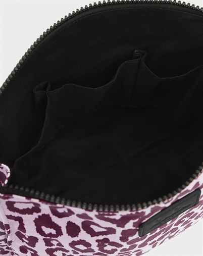 Lala Berlin - Pili Canvas Toilettaske - Burgundy Leo